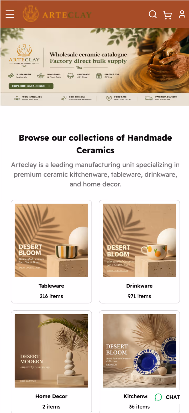 Arteclay store on Catafy