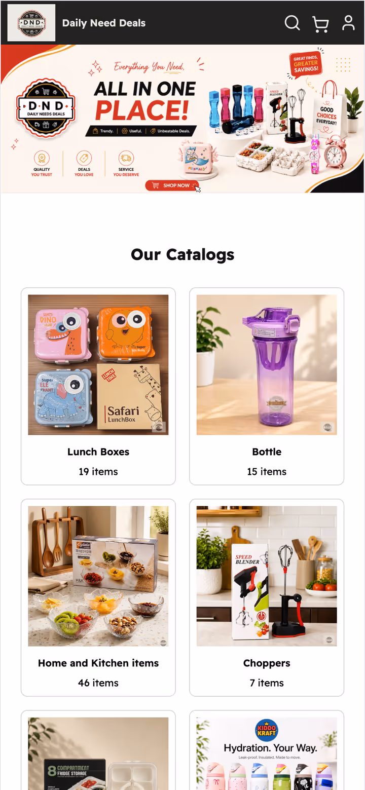 Daily Need Deals store on Catafy
