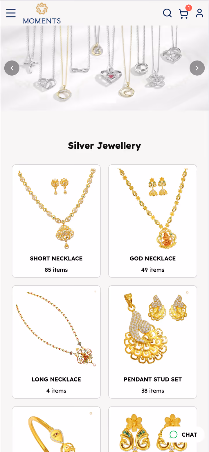 Moments — B2C store on Catafy