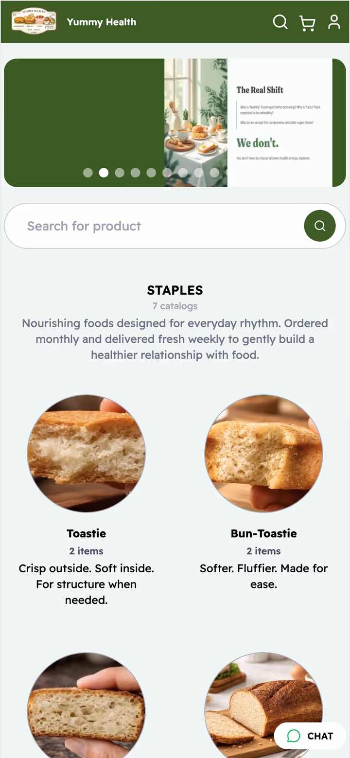 Yummy Health — food & bakery store on Catafy
